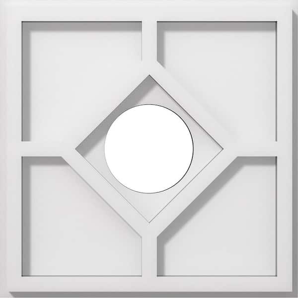 Ekena Millwork 1 in. P X 3-1/2 in. C X 10 in. OD X 3 in. ID Embry Architectural Grade PVC Contemporary Ceiling Medallion