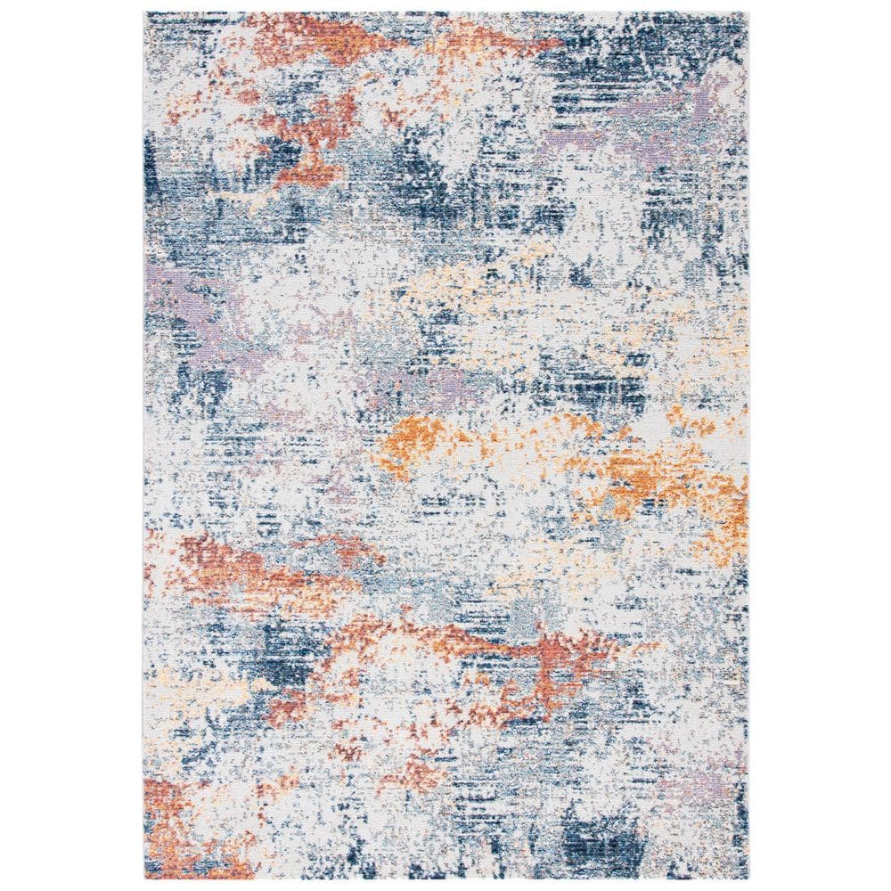 Crystal 8 ft. x 10 ft. Ivory/Blue Distressed Marle Area Rug price history on PriceWatchPro