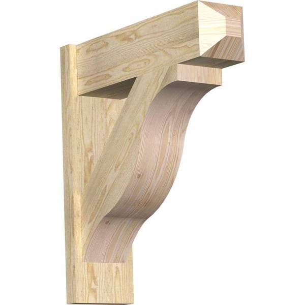 Ekena Millwork 8 in. x 30 in. x 30 in. Fuston Craftsman Rough Sawn Douglas Fir Outlooker