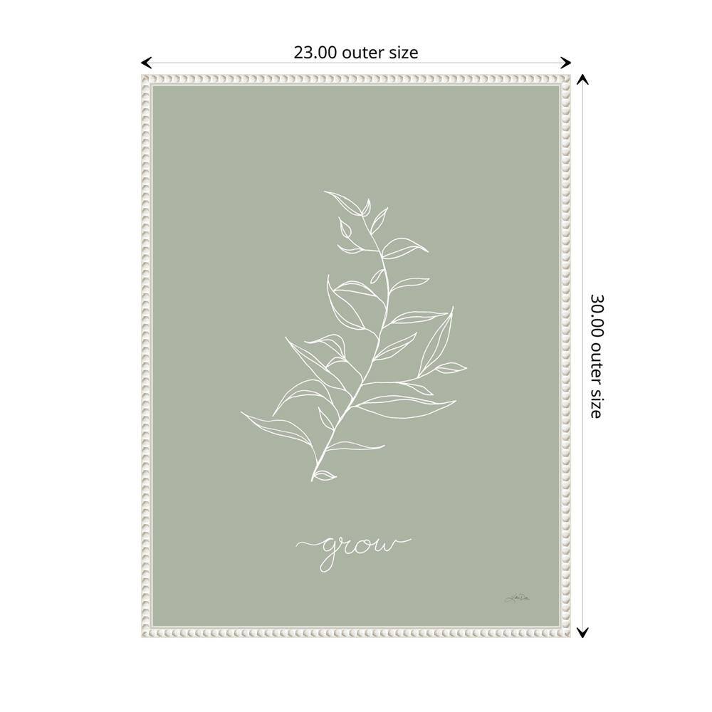 Sylvie Beaded White Framed Botanical Canvas Wall Art