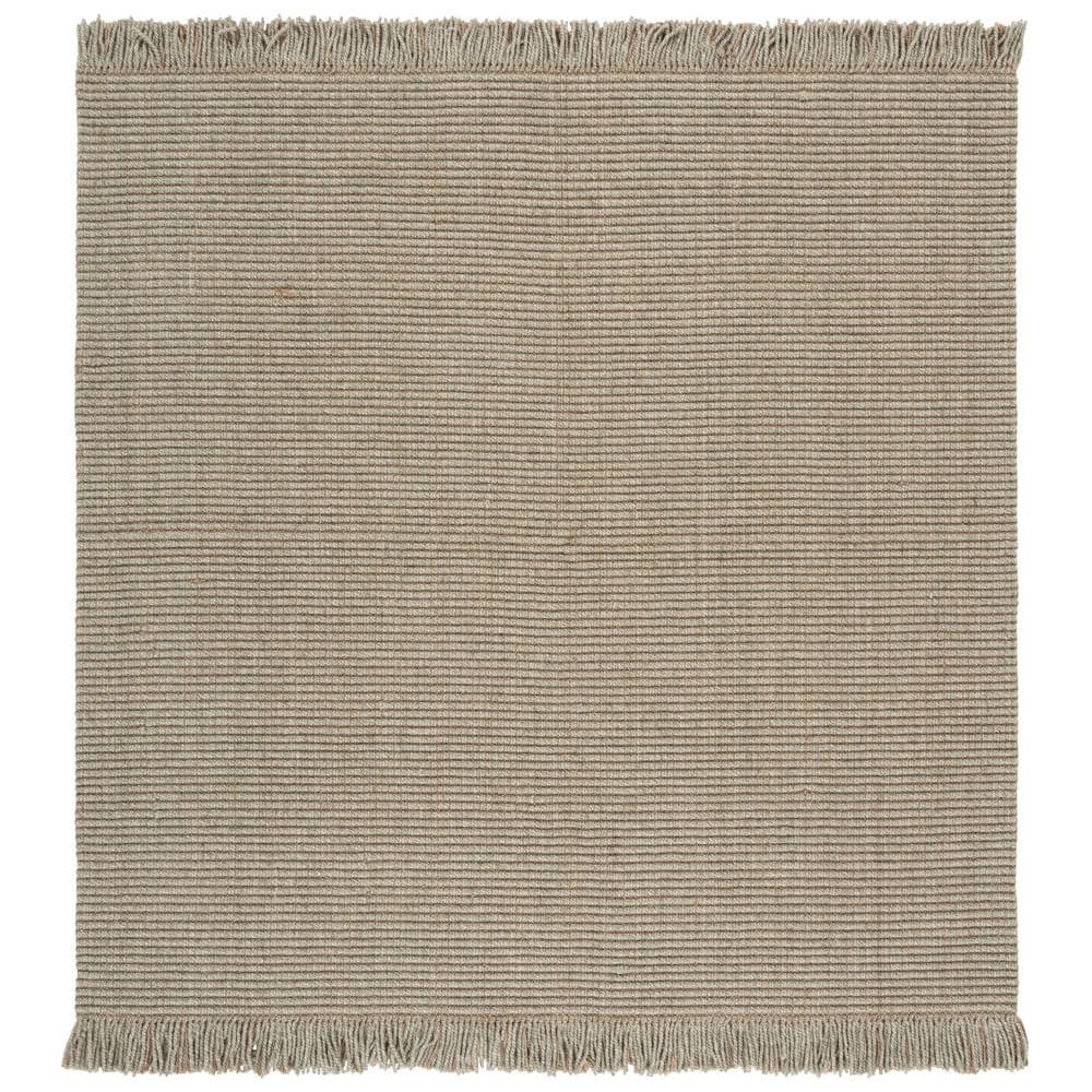 Natural Fiber 6 ft. x 6 ft. Green Woven Solid Fringe Square Area Rug price history on PriceWatchPro