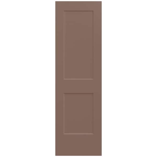 JELD-WEN 24 in. x 80 in. Monroe Medium Chocolate Painted Smooth Solid Core Molded Composite MDF Interior Door Slab