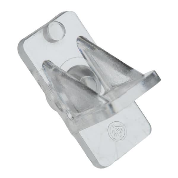 Prime-Line 1/4 in., Plastic, Clear Locking Shelf Pegs (6-pack) R