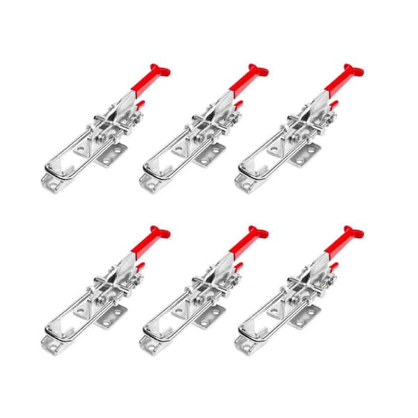 Heavy Duty Adjustable Latch-Action U Bolt Self-locking Toggle Clamps, 700 lbs. Holding Capacity, 431 (6-Pack)