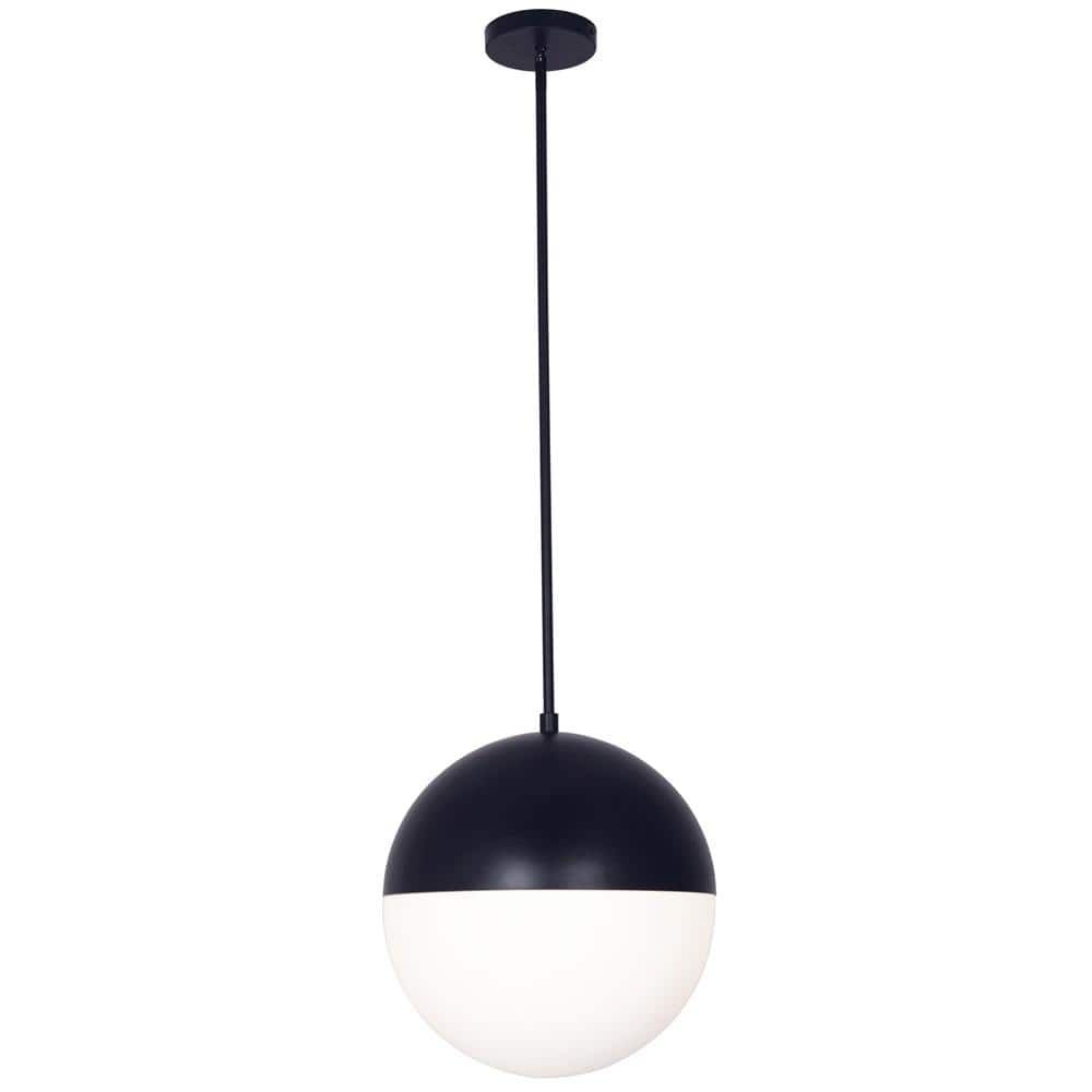 Dayana 3 -Light Matte Black LED Pendant with Clear Glass Shade
