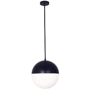 Dayana 3-Lights Matte Black LED Pendant with Clear Glass Shade