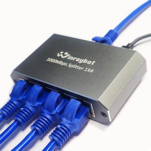 Ethernet Splitter 1 to 4, Network Hub with Internet Switch 4 Port Working simultaneously with Gigabit Network