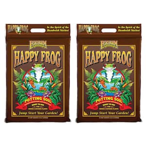 Happy Frog Nutrient Rapid Growth Garden Potting Soil, 12 quart (2 Pack)