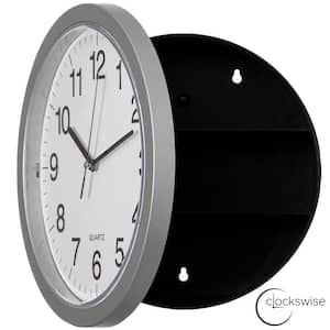 Wall Mounted Clock with Hidden Storage Door Stylish Safe for Valuables Featuring Secret Interior Compartment