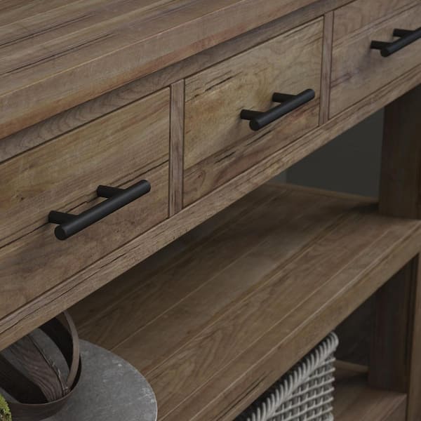 10-Pack Solid Bar 3 in. (76 mm) Modern Matte Black Cabinet Drawer Bar Pulls