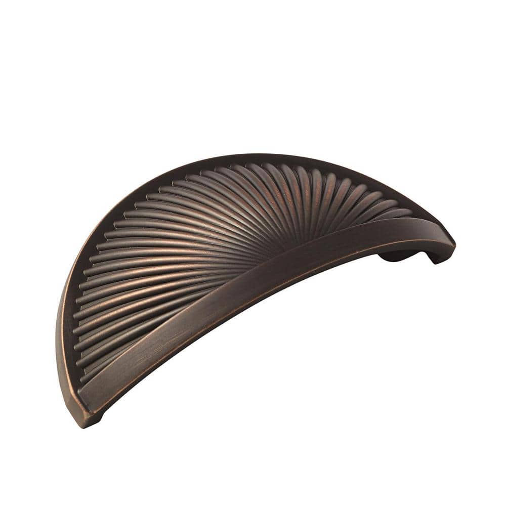 Sea Grass 3 in. (76mm) Traditional Oil-Rubbed Bronze Cabinet Cup Pull