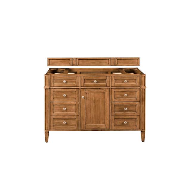 James Martin Vanities Brittany 47.0 in. W x 23.0 in. D x 32.8 in. H Single Bath Vanity Cabinet without Top in Saddle Brown