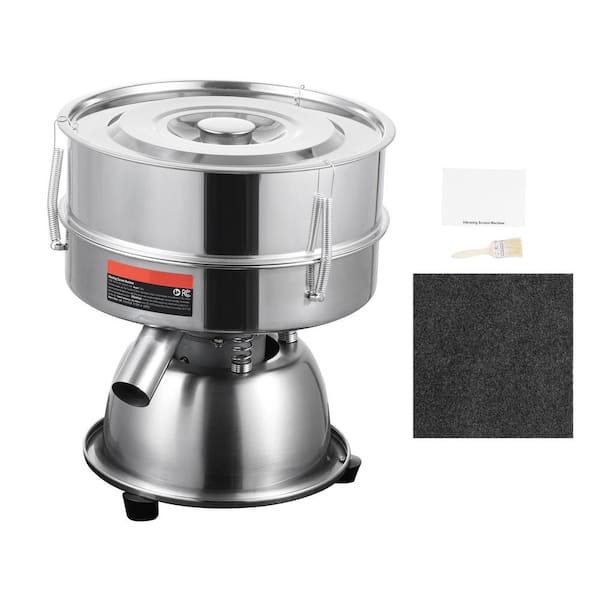 SVOPES Automatic Electric Vibrating Sieve, 45-Watt Stainless Steel Sifter Shaker Machine with 10+60 Mesh, Powder Sifter