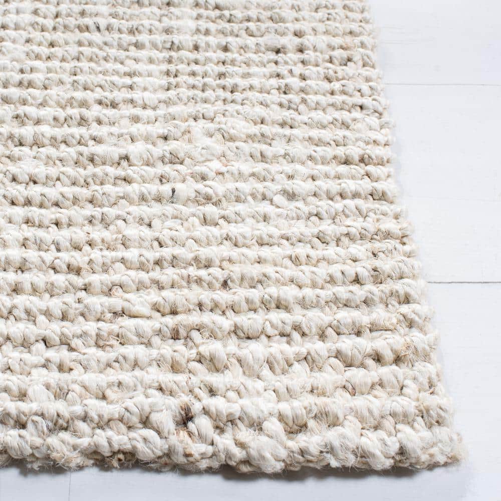 Natural Fiber Beige 7 ft. x 7 ft. Square Solid Area Rug - thumbnail 4