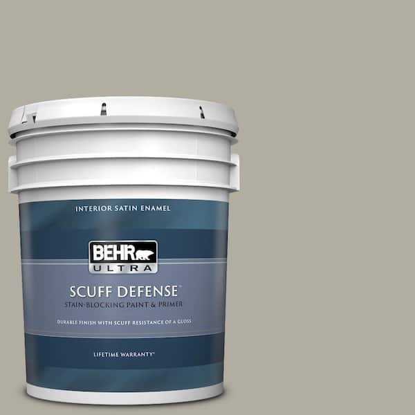 BEHR ULTRA 5 gal. #PPU25-06 Wells Gray Extra Durable Satin Enamel Interior Paint & Primer