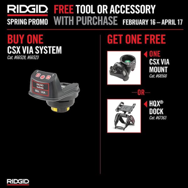 SeeSnake CSx Via System with (2) 18v 2.5Ah Advanced Lithium Batteries and Charger