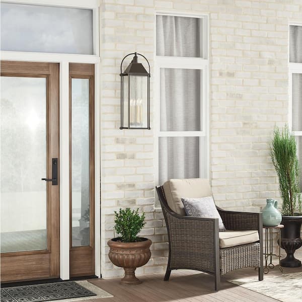 Harbor Row 4-Light Olde Bronze Outdoor Hardwired Wall Lantern Sconce with No Bulbs Included (1-Pack)