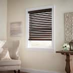 Espresso Cordless Room Darkening 2.5 in. Premium Faux Wood Blind for Window - 47 in. W x 48 in. L