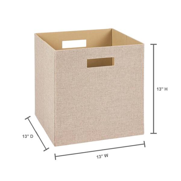 Tan Fabric Cube Storage Bin 7114, Closetmaid Cube Storage Bins