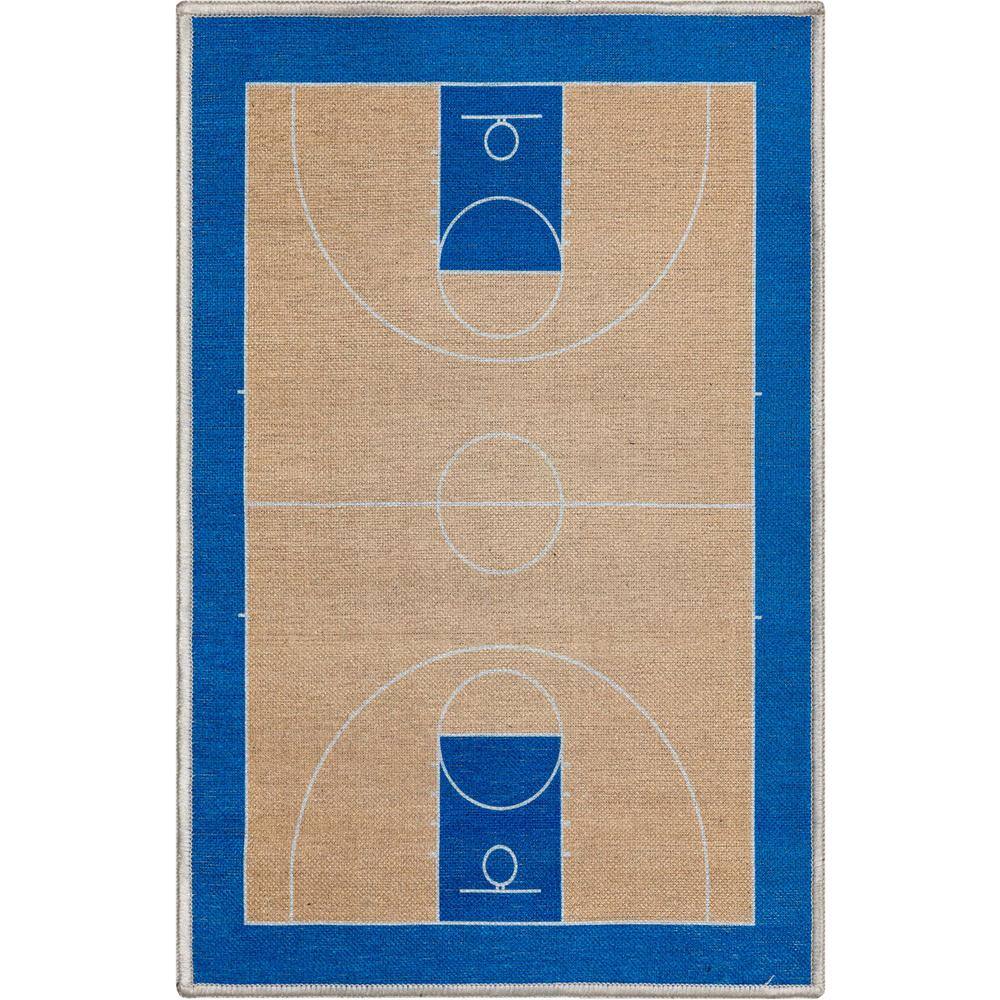Apollo Basketball Modern Sports Tan Blue 2 ft. x 3 ft. Area Rug price history on PriceWatchPro