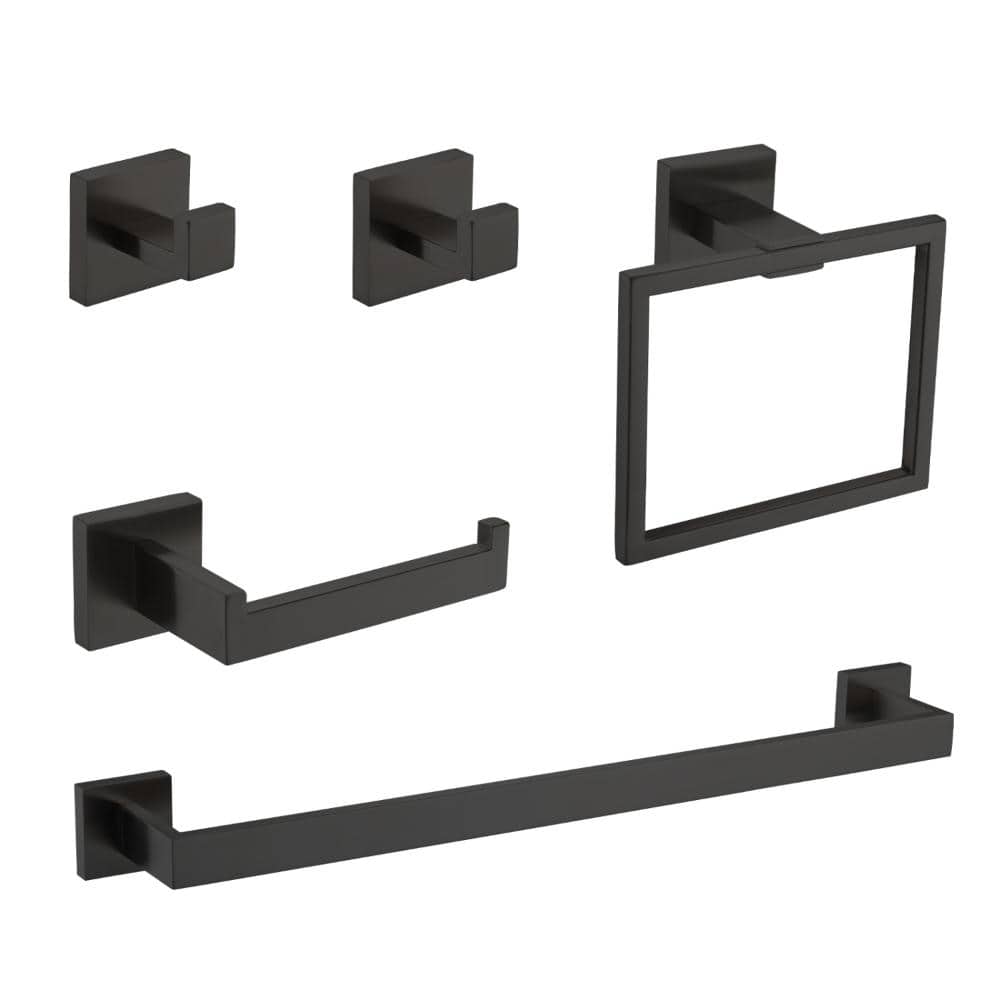 5-Piece SUS304 Bathroom Set: Towel Bar + Ring + Hooks + TP Holder price history on PriceWatchPro