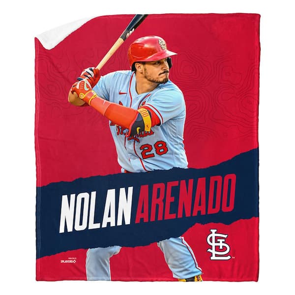 THE NORTHWEST GROUP MLB St Louis Cardinals 23 Nolan Arenado Silk Touch Sherpa Multicolor Throw