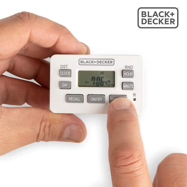 BLACK+DECKER Light Timers, Programmable, Indoor, 1-Pack, Grounded Outlet -  Digital Timer Outlet BDXPA0023 - The Home Depot