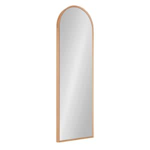 Nordlund 48 in. x 16 in. Classic Arch Framed Natural Wall Accent Mirror