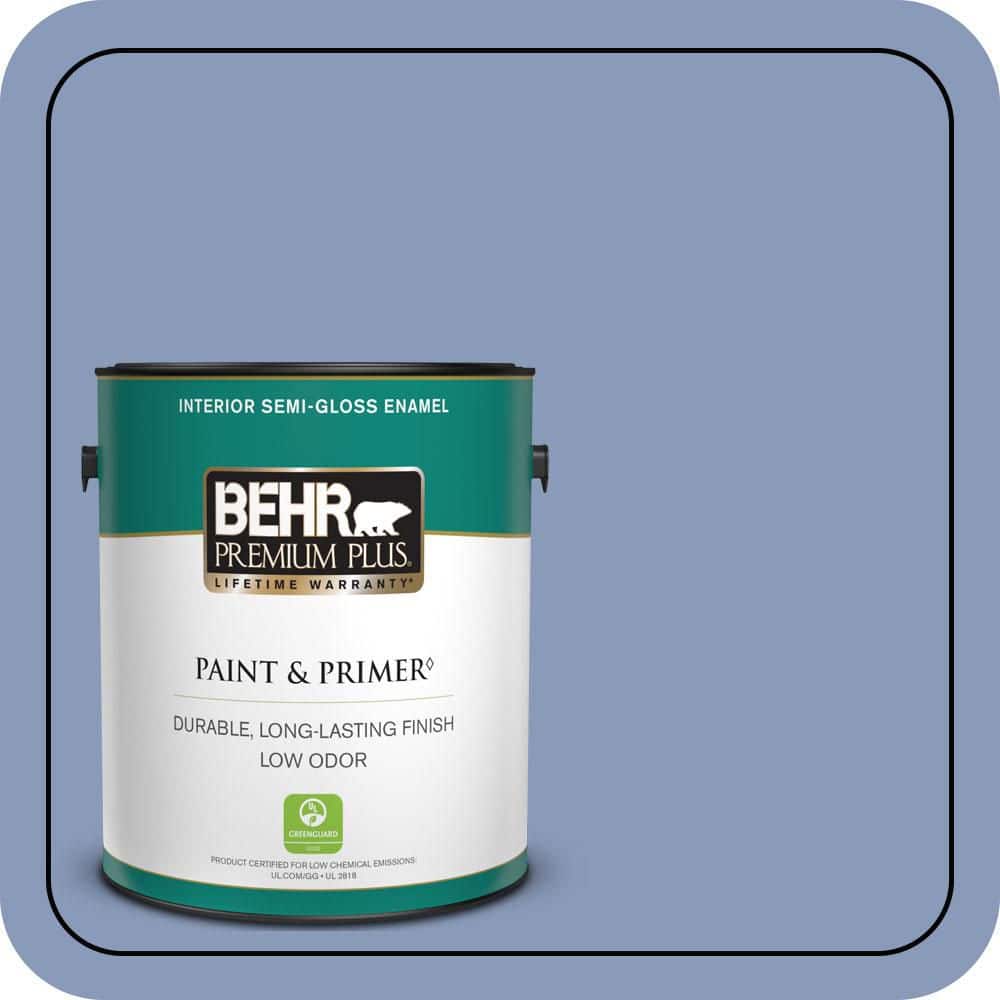 1 gal. #610D-5 Blueberry Popover Semi-Gloss Enamel Low Odor Interior Paint & Primer price history on PriceWatchPro
