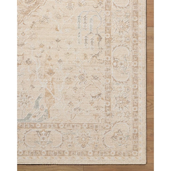 ELLE Decor The Vintage Edit 7 ft. x 10 ft. Beige Medallion Machine Washable Area Rug
