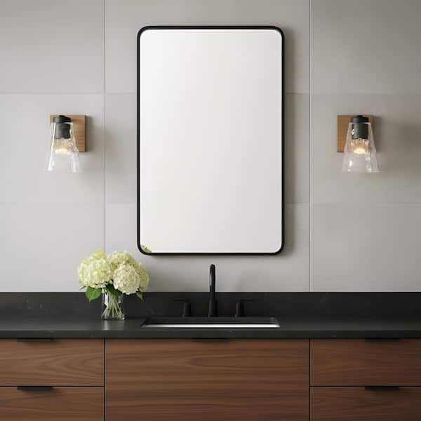 Dunton 5 in. W x 7.5 in. H 1-Light Midnight Black Dimmable Wall Sconce with No Bulb Included