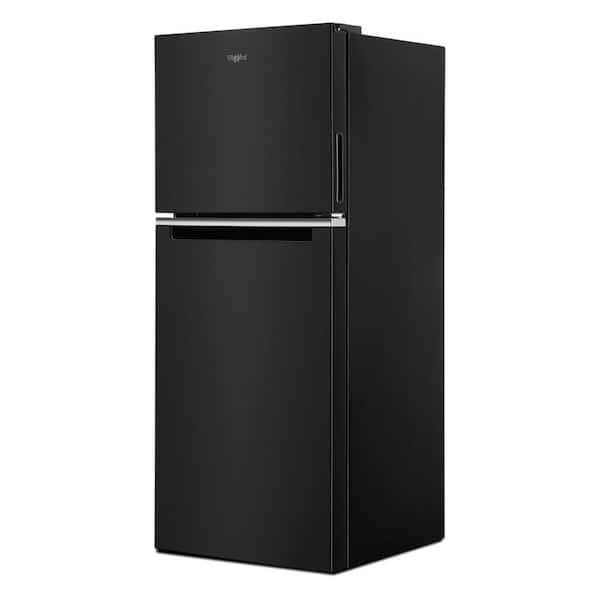 Whirlpool 24 In 11 6 Cu Ft Top Freezer Refrigerator In Black Counter Depth Energy Star Wrt312czjb The Home Depot
