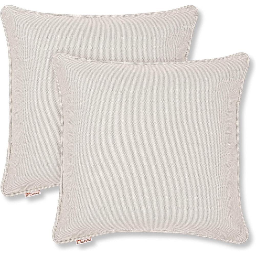 Sunbrella Indoor/Outdoor Corded Fill Throw Pillow 18 x 18, Eggshell, (Set of 2) price history on PriceWatchPro