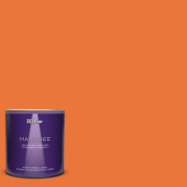 BEHR MARQUEE 1 qt. Home Decorators Collection #HDC-MD-27 Tart Orange Eggshell Enamel Interior Paint & Primer
