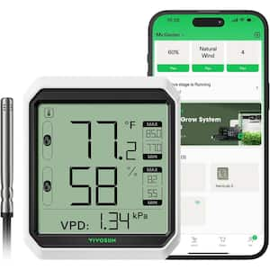 AeroLab THB1S Digital Bluetooth Hygrometer Thermometerwith Sensor Probe and APP Control