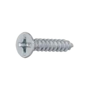 #4 x 3/8 in. Zinc Plated Phillips Round Head Wood Screw (10-Pack)