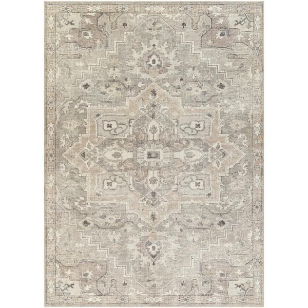 Livabliss Becki Owens Elle Light Grey Oriental 7 ft. x 9 ft. Indoor Area Rug