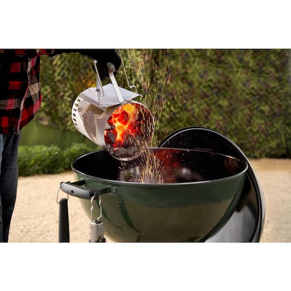 Weber Original Kettle 22 in. Charcoal Grill American Flag in Green