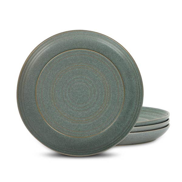 STONE LAIN Elio 4-Piece Green Stoneware Full Set (Service for 4)