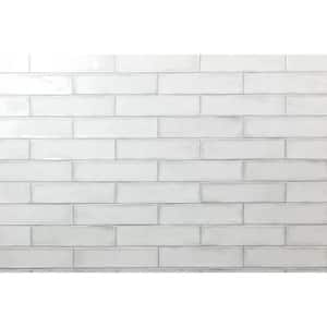 Moze White 3 in. x 12 in. 9 mm Ceramic Wall Tile (22-Piece) (5.38 sq. ft./ Box)