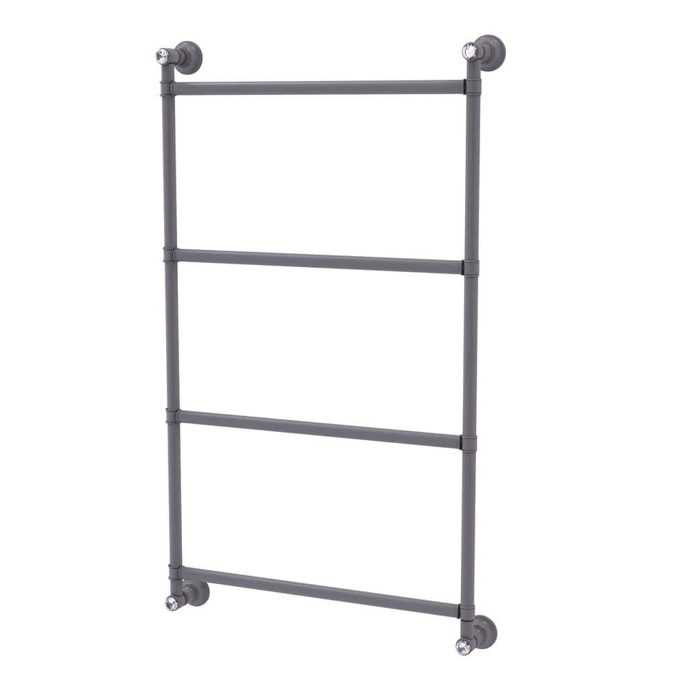 Carolina Crystal 30 in. 4-Tier Ladder Towel Rack Bar in Matte Gray price history on PriceWatchPro