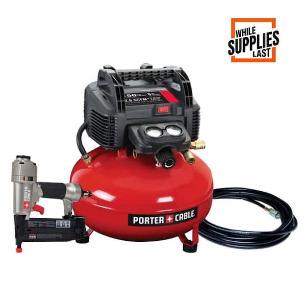 6 Gal. 150 PSI Portable Electric Air Compressor and 18-Gauge Brad Nailer Combo Kit