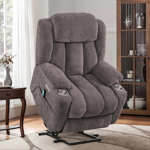 Reviews for cozyman Jupiter Oversized Taupe Polyester Power Lift Assist Power Recliner Chair with Massage and Heat for Elderly Pg 1 The Home Depot