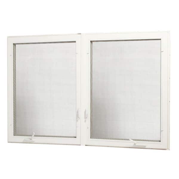 TAFCO WINDOWS 72 in. x 48 in. Vinyl Casement Window with Screen White