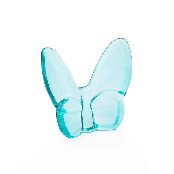 Blue 2.5 in. x 2.5 in. Butterfly Crystal Figurine Tabletop Sculpture