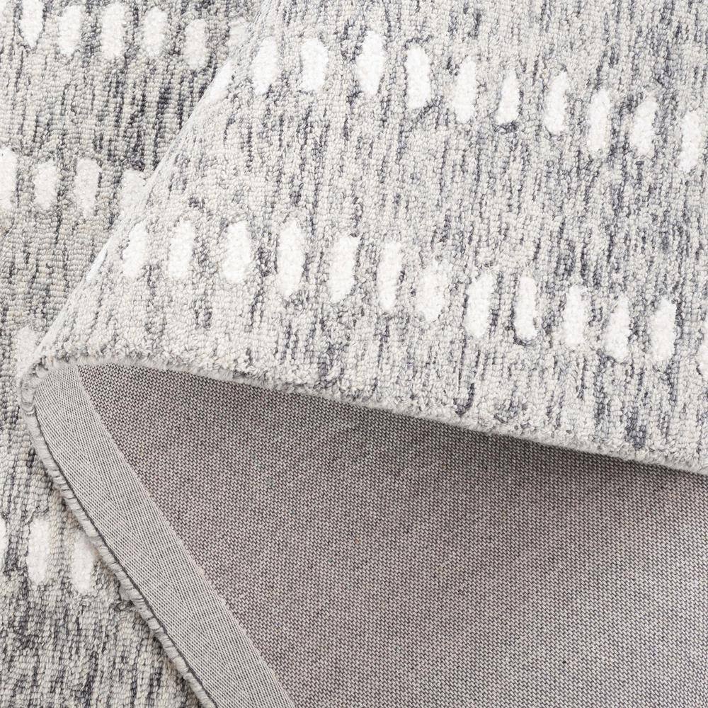 Gray and Ivory Wool Chenille Abstract 3' x 5' Area Rug