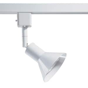 Series 17 Line-Voltage GU-10 White Track Lighting Fixture with Cone Style