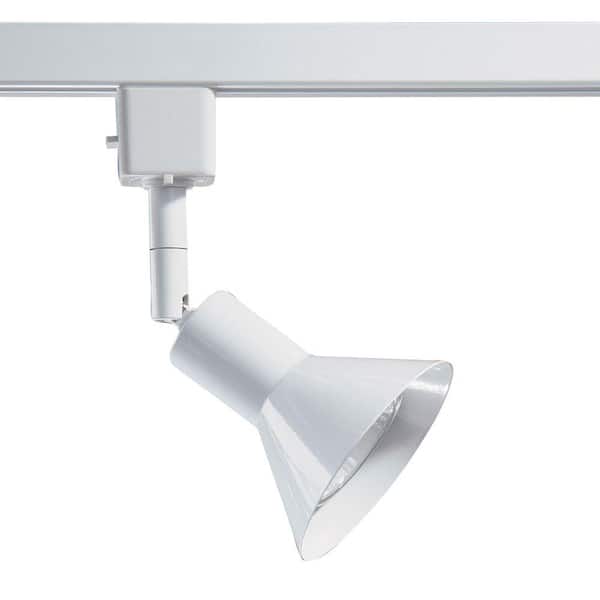 Designers Choice Collection Series 17 Line-Voltage GU-10 White Track Lighting Fixture with Cone Style
