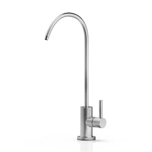 Single Handle Single Hole Bathroom Water Filter Standard Kitchen Faucet in Brushed Nickel