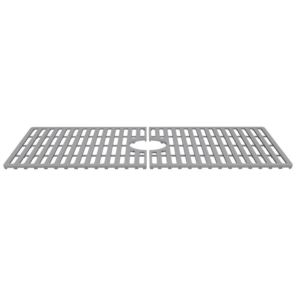 Gray Silicone 32" x 15" Bottom Sink Grid